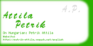 attila petrik business card